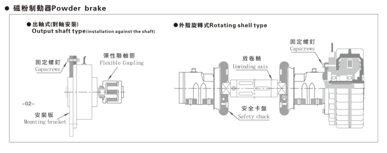 磁粉制動器安裝方式，磁粉制動器廠家常用7種方式